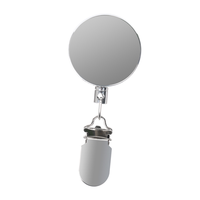 Porte-badge tout métal de 4,0 cm avec pince à serviette |   Porte-badge robuste pour infirmières et personnel de bureau