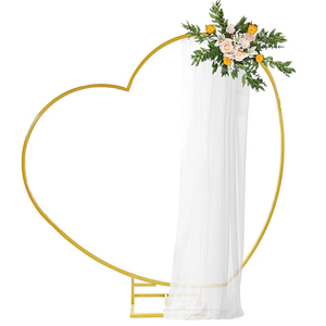 Personnalisé 2m Métal Jardin En Forme De Coeur De Mariage & Fête D'anniversaire Décoration <span class=keywords><strong>Arche</strong></span> Fond Mur <span class=keywords><strong>Ballon</strong></span> Base De Support - Product Image 1