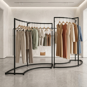 Espositore per <span class=keywords><strong>Abbigliamento</strong></span> di Lusso Moderno in Metallo Dorato Curvo, Stand Espositivo per Boutique e Negozi di <span class=keywords><strong>Abbigliamento</strong></span> - Product Image 5