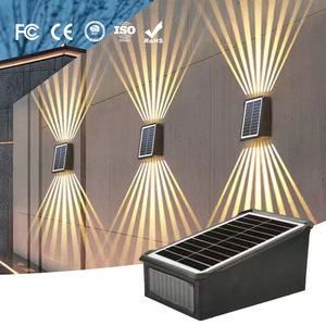IP65 Waterproof Modern Decor Wall Mounted <strong>Solar</strong> Powered Garden <strong>Light</strong> ABS <strong>Deck</strong> LED with <strong>Light</strong> Sensor Dimmable Outdoor - Product Image 1