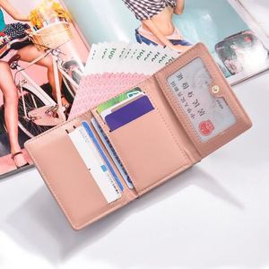 Nouveau femmes mignon Mini Style coréen court portefeuille bouton embrayage pliable multi-carte fente - Product Image 4