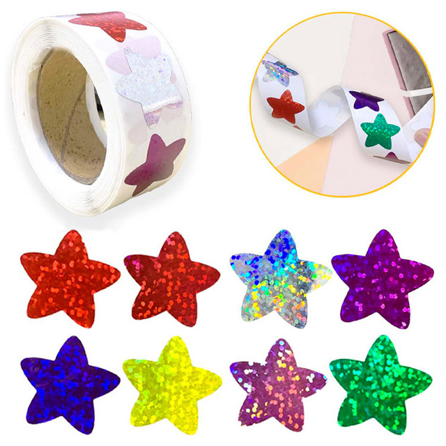 Vinyl Sticker Printed Die Cut logo Custom Holographic Stickers Roll Mobile Phone Back Sticker