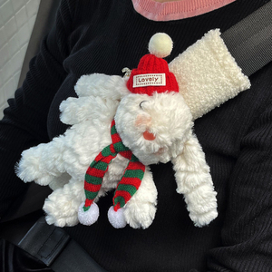 Protector de Cinturón de Seguridad para Mascotas, Diseño de Gato de Dibujos Animados, Suave y Acolchado, Correa de Hombro para Asiento de Coche - Product Image 1