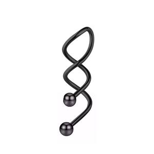 Accessoires de corps personnalisés tige incurvée torsion oreille os ongles long pont d'oreille <span class=keywords><strong>piercing</strong></span> femme accessoires en acier inoxydable - Product Image 2