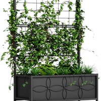Vente en gros de jardinières décoratives en métal personnalisées pour l'extérieur, gravure laser 3D, imperméables, durables, écran d'intimité en aluminium
