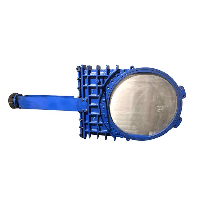 DN100 ductile cast iron pneumatic knife gate valve PN10