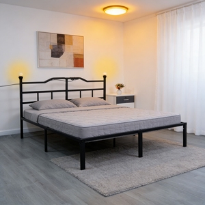 Lit pliant en fer personnalisé style sud-américain, idéal pour deux personnes, petit appartement, lit en fer simple et unique pour chambre familiale ou sieste. - Product Image 5