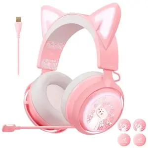 Hot sale 510 headphones wireless earphones girls the best mobile game cat ear gaming in-ear headphones headphones
