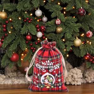 2025 New <b>Christmas</b> 10*14cm Plaid Cotton Drawstring <b>Gift</b> Candy Pouch <b>Bag</b> <b>Christmas</b> Set Packaging Pouch <b>for</b> <b>Christmas</b> <b>Gift</b> - Product Image 4