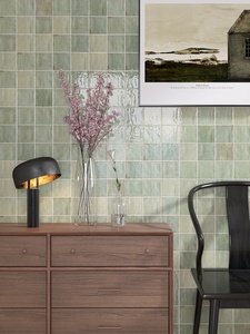 Azulejos de Cerámica de Superficie Brillante de Buena Calidad de 100X100mm <span class=keywords><strong>para</strong></span> Pared de Baño y <span class=keywords><strong>Cocina</strong></span>, Color Azul, Color Verde - Product Image 3