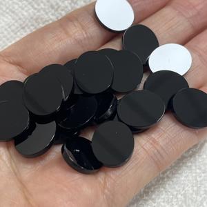 Ágata Negra, Disco Redondo, Doble Cara Plana, Gema Suelta, Forma de Moneda, Piedra de Ágata - Product Image 6