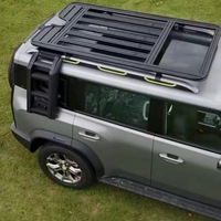 Barres de toit de voiture en alliage d'aluminium robustes avec échelle et boîte de rangement latérale pour tout-terrain/SUV 4x4 pour L7/L8/L9 - Capacité 100 kg
