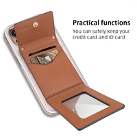 Casing HP Kulit PU Mewah Desain Unik 2023 untuk iPhone 13 14 Pro Max 14 Plus dengan Slot Kartu Kredit