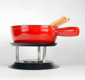 Batterie de cuisine en fonte sur mesure Marmite à fromage Pot à chocolat et caramel Sets à <span class=keywords><strong>fondue</strong></span> au fromage en fonte - Product Image 1