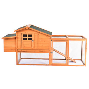 Nichoir en bois de qualité, recyclable, écologique, design respirant pour poulets, lapins, petits animaux - Utilisation extérieure toutes saisons - Product Image 1