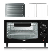Four électrique compact 12L en acier inoxydable pour cuisine, avec minuterie, idéal pour gâteaux, toasts et pizzas