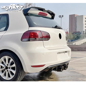 Parachoques trasero de coche, labio trasero de plástico, difusor trasero negro brillante para VW <span class=keywords><strong>Golf</strong></span> <span class=keywords><strong>6</strong></span>, actualización <span class=keywords><strong>Golf</strong></span> 6R 2008 2009 2010 <span class=keywords><strong>2011</strong></span> 2012 2013 - Product Image 4