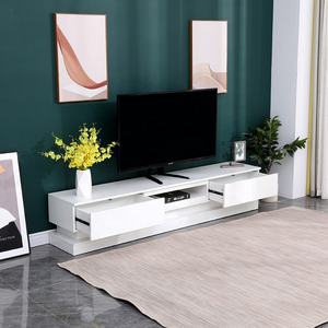 Caja de madera larga moderna para exhibición de TV, soporte para armario, mesa de TV con luz LED - Product Image 5