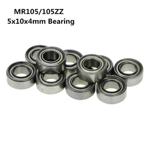 Rodamientos de Bolas de Ranura Profunda en Miniatura MR105 MR105ZZ MR1052Z de Alta Calidad, Sellados y Blindados, 10 Piezas/Lote, 5x10x4mm 5*10*4 - Product Image 1