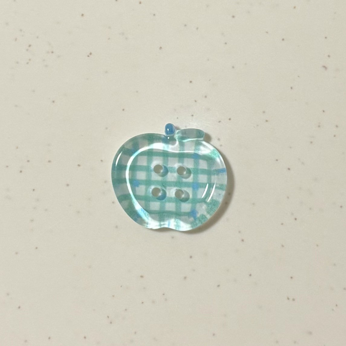 Transparent apple buttons [green plaid]