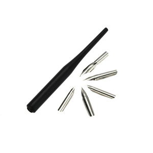 Nail Art Flower Painting Pen Tool <b>Set</b> Phototherapy Gel Pen <b>Crimped</b> Ferrule Metal Brush with 5 Replaceable Tip Manicure Kit - Product Image 2