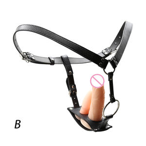 Kostenlose individuelle Schachtel - Thierry lesbisch einzelner Anal-Stick doppelte Dildos Riemen an, Geschirr verstellbare Position Penis Strapon-Spielzeug - Product Image 1