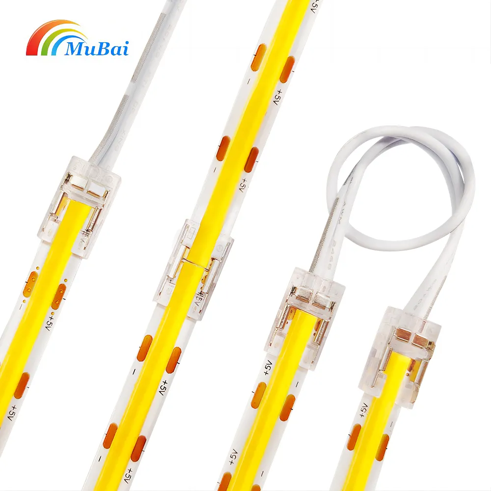 Mubai COB LED Streifen Rechtswinkel-Anschlussstücke 5 mm 6 mm 8 mm 10 mm 12 mm 2 3 4 5 6 Pin COB LED Streifen-Anschluss