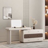 Coiffeuse de chambre moderne multifonctionnelle de haute qualité avec miroir LED et 6 tiroirs