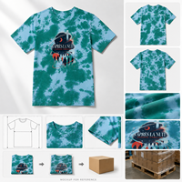 Fabricante de Camisetas Tie Dye Personalizadas, Camisetas Gráficas Unisex para Clubes, Entrenamiento Comunitario, Logotipo Personalizado, Marca Privada, OEM, ODM, Venta al Por Mayor