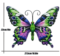 Ensemble de 4 lettres de papillon colorées au design le plus récent, décoration murale, or luxueux, branche de fleur en métal noir 3D, décoration murale