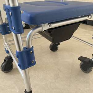 노인 및 장애인을 위한 가정용 이동식 변기 의자 휴대용 알루미늄 합금 트롤리 - Product Image 4