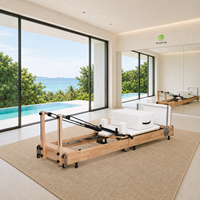 Réformateur Pilates pliable en érable premium durable professionnel certifié CE pour femmes entraînement du tronc à domicile