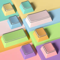 Aflion Multi-color R4 1U/2U Keycaps vierges XDA personnalisables, transparents, touches Backspace, PBT, pour clavier mécanique, disposition ANSI/ISO