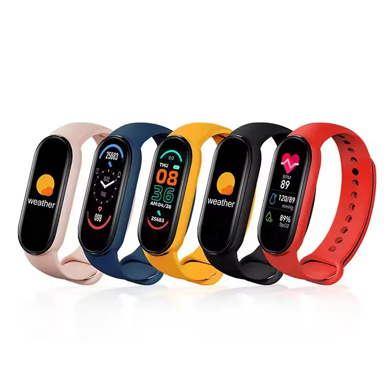 Pulseira M6 para celular, pulseira inteligente esportiva inteligente para celular, pulseira inteligente com 6 bandas