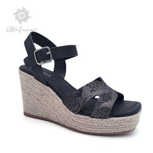 <span class=keywords><strong>Sandali</strong></span> <span class=keywords><strong>Donna</strong></span> 2026 Design Lusso con Tacco Inclinato e Suola Spessa in <span class=keywords><strong>Corda</strong></span> di Canapa, Scarpe Basse Casual Estive da Spiaggia - Product Image 3