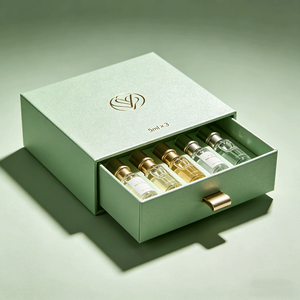 Manufacture Biodegradable Handmade Digital PrintingLuxury Cosmetics Box Perfume Skincare Sample Box <b>Drawer</b> Packaging Box - Product Image 3