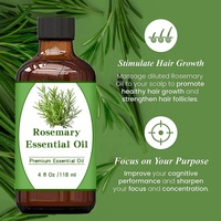 Certificat biologique USDA NOP et certificat halal Un gallon d'huile de romarin et de menthe Huile essentielle de romarin non diluée Aromathérapie