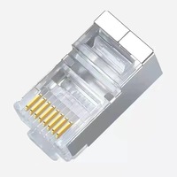 Connecteur Ethernet RJ45 blindé 8 broches GLGW, fiche mâle 8P8C STP FTP Cat5e Cat6, alliage de cuivre plaqué or, haute conductivité, durable