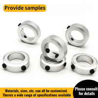 2011 Aluminium M3/M4/M5/M8/M10 Forged Clamp Style One-Piece Shaft Collar Retaining Ring Silver Oxide Finish Metric DIN Standard