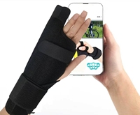 Attelle de main réglable Attelle de doigt Supports Pinky Ring Middle Metacarpal et Knuckles Straightening Convient aux deux mains