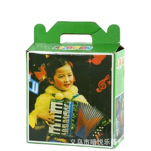 Acordeón de 17 teclas y 8 bajos para niños, instrumento de práctica, juguete educativo temprano, regalo, color rojo y azul, unisex - Product Image 4