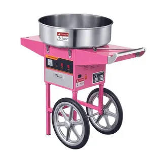 110V 220VElectric Cotton Candy Making Machine fancy cotton candy maker Commercial Cotton Candy Machine With Cart