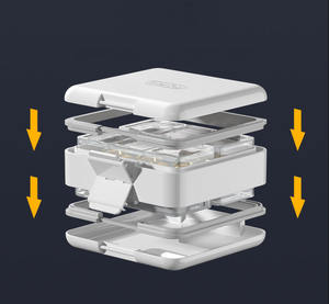 Cortador y Triturador de Pastillas 3 en 1 de Plástico con Color Personalizado, Caja de Medicamentos con 7 Compartimentos, Mini Caja de Almacenamiento de Pastillas Portátil Doble de Plástico - Product Image 3