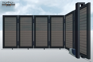 Puerta corredera giratoria de 90-130 grados, puerta corredera de esquina redonda, semiprivacidad, estilo más vendido, puerta giratoria de corte por láser para jardín - Product Image 2