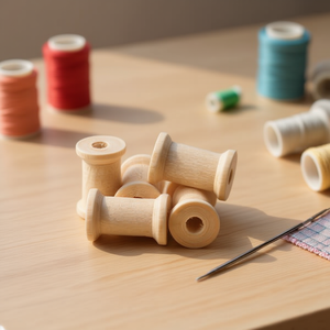 Bobinas de madera Ilan 14x25mm 5 piezas para manualidades y costura - Product Image 2