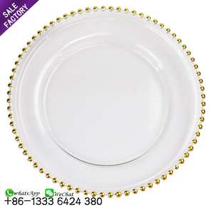 Wholesale Cheap Clear Glass <b>Charger</b> <b>Plate</b> Round Glass <b>Charger</b> <b>Plates</b> Wedding Three Size Glass <b>Charger</b> <b>Plate</b> - Product Image 1