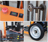 Chariot à main électrique d'entrepôt Capacité de charge de 200kg/400kg-Poignée pliable, batterie au lithium longue durée pour le déplacement de marchandises
