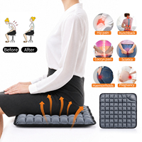 Coussin de siège gonflable ergonomique à cellules d'air pour soulager la pression, pour chaise de bureau, fauteuil roulant, respirant, TPU antidérapant