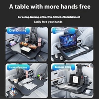 360 Degrés Rotatif Voiture Table À Manger Multifonctionnel Pliant ABS Ordinateur Plateau Boissons Rack Chaise Dos Intérieur Cargo Couverture