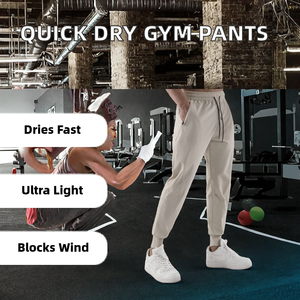 Pantalones Deportivos de Gimnasio para Hombre, de Alta Calidad, Personalizados, Ligeros, de Algodón y Poliéster, de Secado Rápido, con Cintura Ajustable - Product Image 2